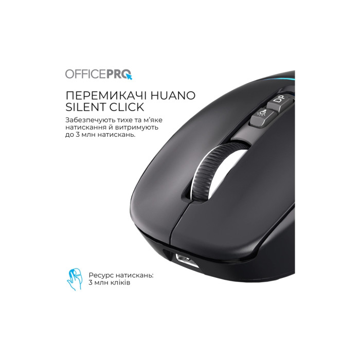 Мишка OfficePro M468B Wireless/Bluetooth Black (M468B)