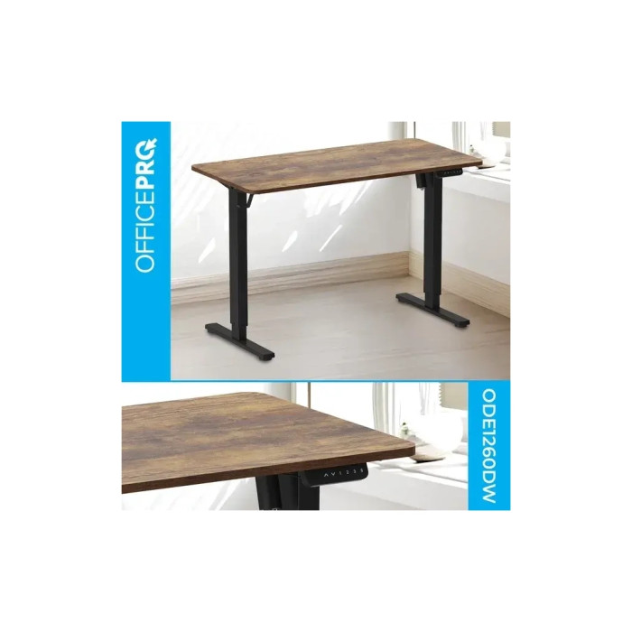 Комп'ютерний стіл OfficePro ODE1260DW Dark Wood/Black (ODE1260DW)