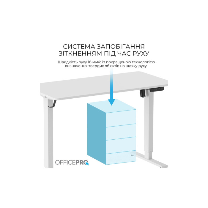 Комп'ютерний стіл OfficePro ODE1260W 1200 х 600 мм White (ODE1260W)