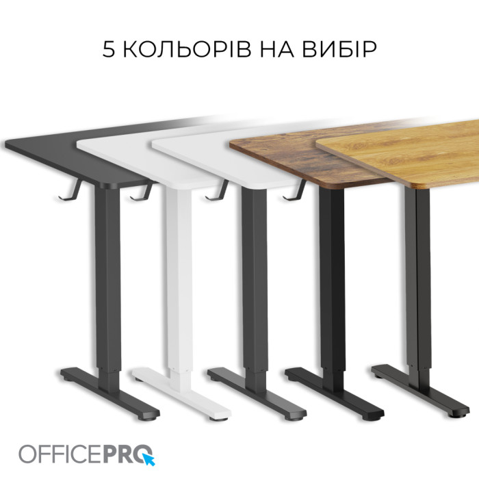Комп'ютерний стіл OfficePro ODE1470LW 1400 х 700 мм Light Wood/Black (ODE1470LW)