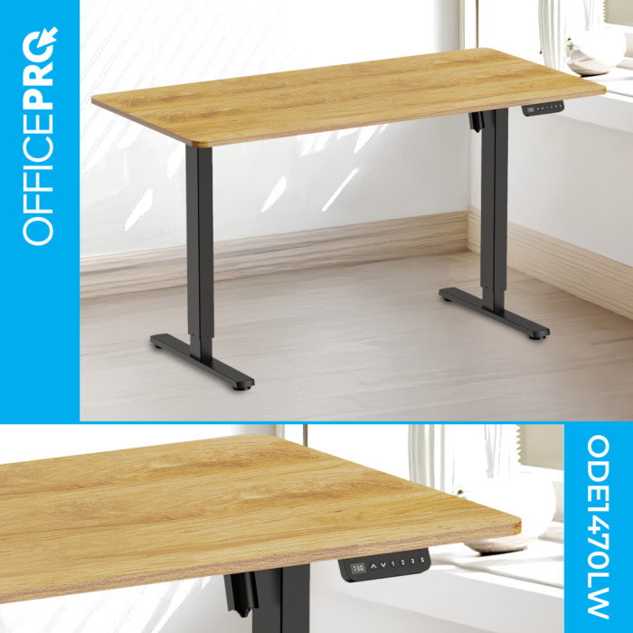 Комп'ютерний стіл OfficePro ODE1470LW 1400 х 700 мм Light Wood/Black (ODE1470LW)