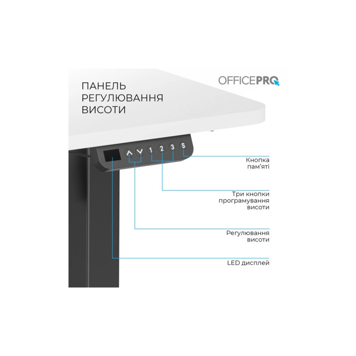 Комп'ютерний стіл OfficePro ODE1470WB White/Black (ODE1470WB)