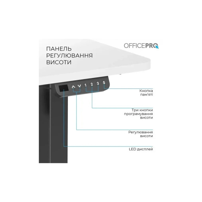 Комп'ютерний стіл OfficePro ODE1670WB White/Black (ODE1670WB)