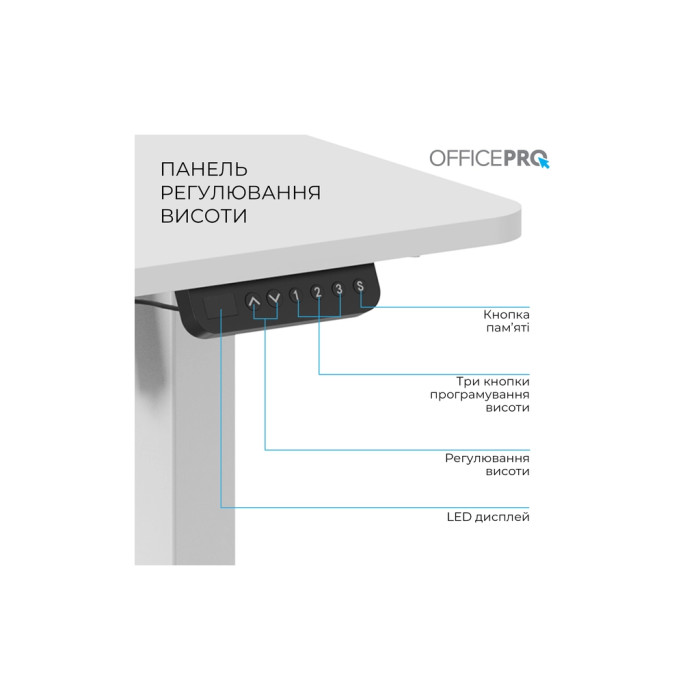Комп'ютерний стіл OfficePro ODE1670W White (ODE1670W)