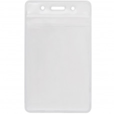 Бейдж Optima вертикальний замок zip lock, PVC 62х91 мм (O45610)