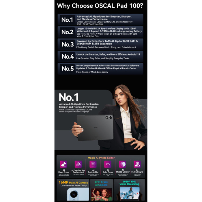 Планшет Oscal Pad 100 12.0