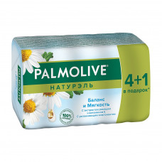 Тверде мило Palmolive Натурель Баланс і м'якість з екстрактом ромашки і вітаміном Е 5 x 70 г (8693495047616)