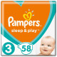 Підгузок Pampers Sleep & Play Midi Розмір 3 (6-10 кг), 58 шт (4015400224211)