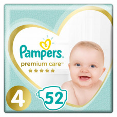 Підгузок Pampers Premium Care Maxi Розмір 4 (9-14 кг) 52 (4015400278818)