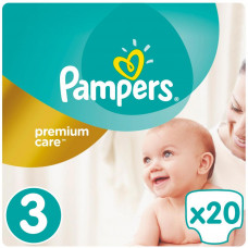 Підгузок Pampers Premium Care Midi Розмір 3 (5-9 кг), 20 шт (4015400687818)