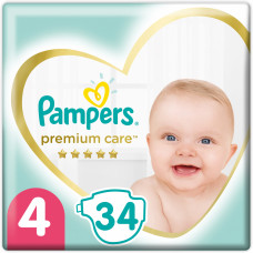 Підгузок Pampers Premium Care Maxi Розмір 4 (9-14 кг) 34 шт (8001090379368)