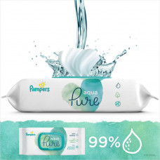 Дитячі вологі серветки Pampers Aqua Pure 48 (8001090603326)