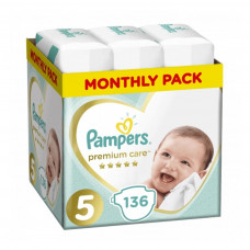 Підгузок Pampers Premium Care Junior 5 (11-16 кг) 136шт (8001090959690)