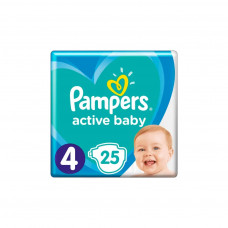 Підгузок Pampers Active Baby Maxi Розмір 4 (9-14 кг) 25 шт (8001841630809)