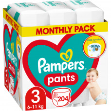 Підгузок Pampers Pants Midi Розмір 3 (6-11 кг) 204 шт (8006540497678)