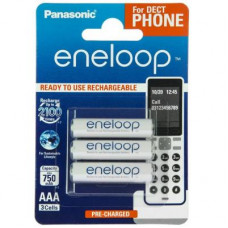 Акумулятор Panasonic Eneloop AAA 750mAh NI-MH Dect Series * 3 (BK-4MCCE/3DE)