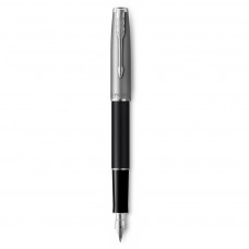 Ручка пір'яна Parker SONNET 17 Essentials Metal Black Lacquer CT  FP F (83 511)