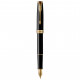 Ручка пір'яна Parker SONNET 17 Black Lacquer GT  FP F (86 015)