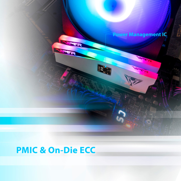 Модуль пам'яті для комп'ютера DDR5 32GB (2x16GB) 7000 MHz Viper Elite 5 RGB Patriot (PVER532G70C38KW)