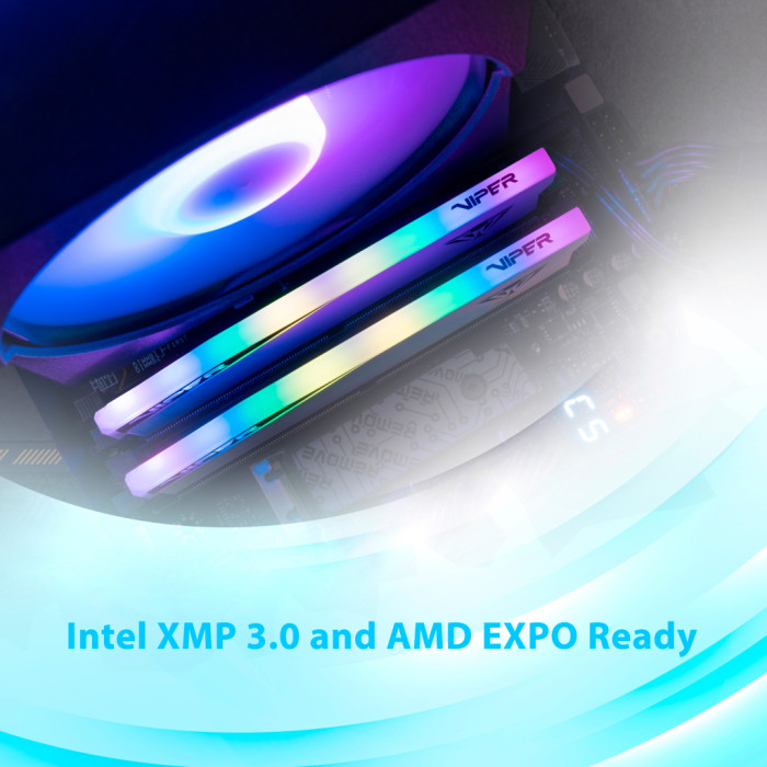 Модуль пам'яті для комп'ютера DDR5 32GB (2x16GB) 7000 MHz Viper Elite 5 RGB Patriot (PVER532G70C38KW)