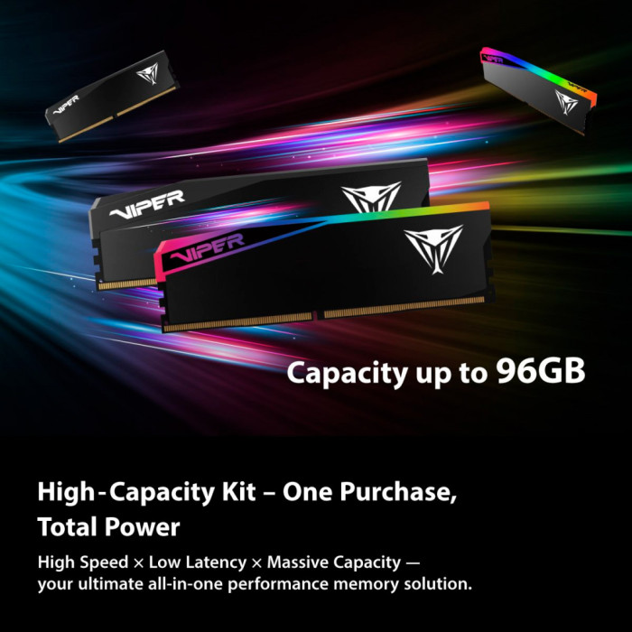 Модуль пам'яті для комп'ютера DDR5 64GB (2x32GB) 6400 MHz Viper Elite 5 Ultra Patriot (VEU564G6432K)