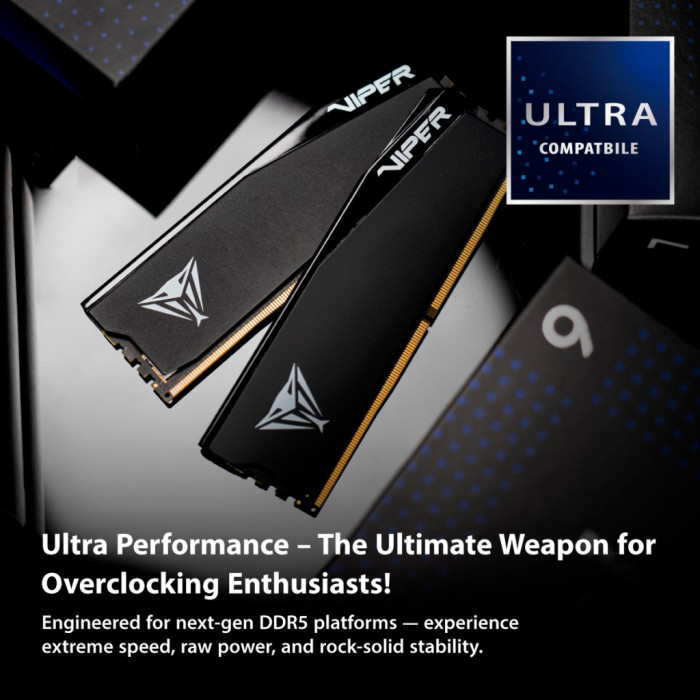 Модуль пам'яті для комп'ютера DDR5 32GB (2x16GB) 6400 MHz Viper Elite 5 Ultra RGB Patriot (VEUR532G6432K)