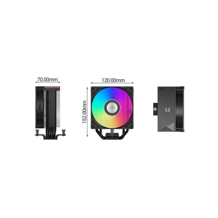 Кулер до процесора PcCooler RT500 Digital ARGB BK