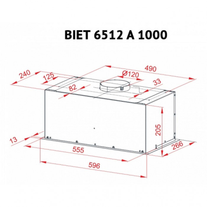 Витяжка кухонна Perfelli BIET 6512 A 1000 I LED