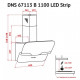 Витяжка кухонна Perfelli DNS 67113 B 1100 BL LED Strip