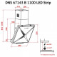 Витяжка кухонна Perfelli DNS 67143 B 1100 BL LED Strip