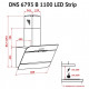 Витяжка кухонна Perfelli DNS 6793 B 1100 BL LED Strip