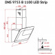 Витяжка кухонна Perfelli DNS 9753 B 1100 WH/BL LED Strip