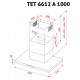 Витяжка кухонна Perfelli TET 6612 A 1000 BL LED