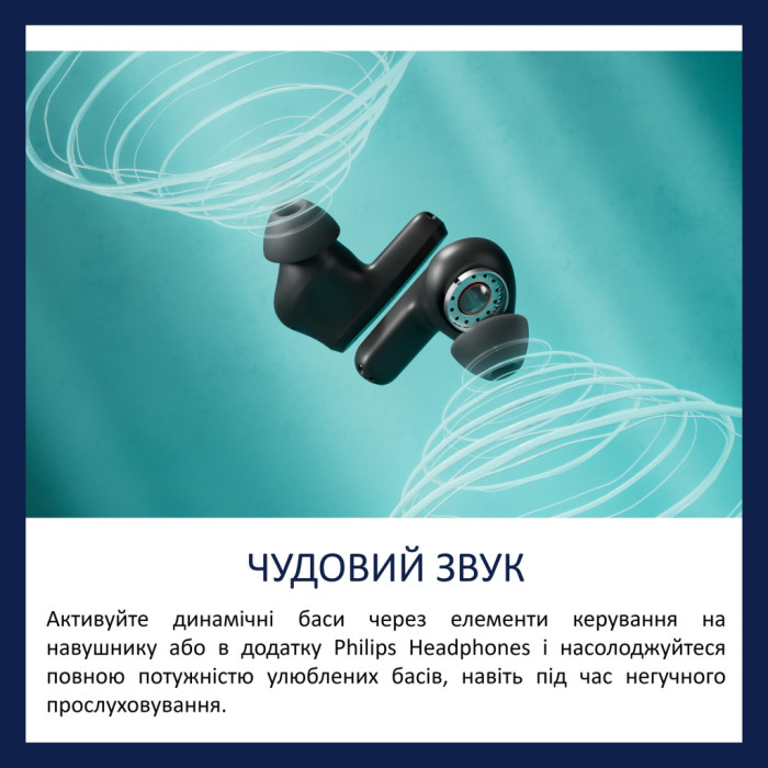 Навушники Philips TAT2000BK/00 Wireless Black (TAT2000BK/00)