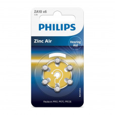 Батарейка Philips ZA10 Zinc Air 1.4V (PR10,10A,AC230E/EZ,PR230,PR70,PR536,DA10 (ZA10B6A/00)