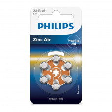 Батарейка Philips ZA13 Zinc Air 1.4V (PR48,PR13,AC13,DA13,AG5) * 6 (ZA13B6A/00)