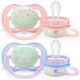 Пустушка Philips AVENT Ultra Air Нічна 0-6 міс для дівчат. 2 шт (SCF376/12)