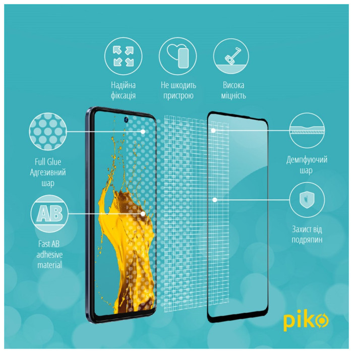Скло захисне Piko Full Glue Tecno Camon 18 (1283126529153)