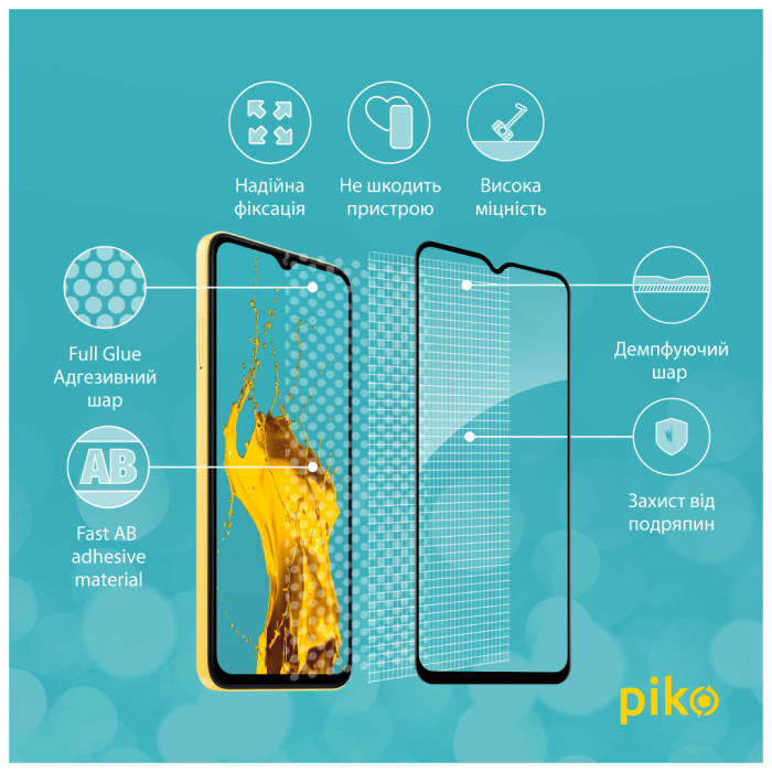 Скло захисне Piko Full Glue Xiaomi Poco M5 Black (1283126545108)
