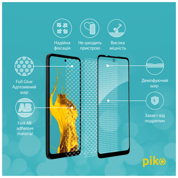 Скло захисне Piko Full Glue MOTO E30/E40 Black (1283126545825)