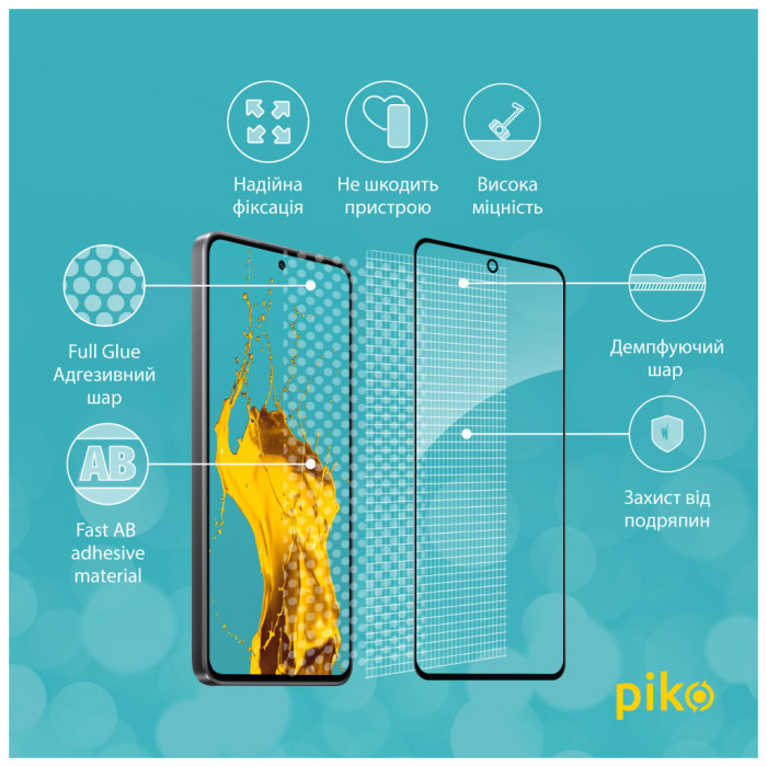 Скло захисне Piko Full Glue Xiaomi 12 Lite Black (1283126559396)