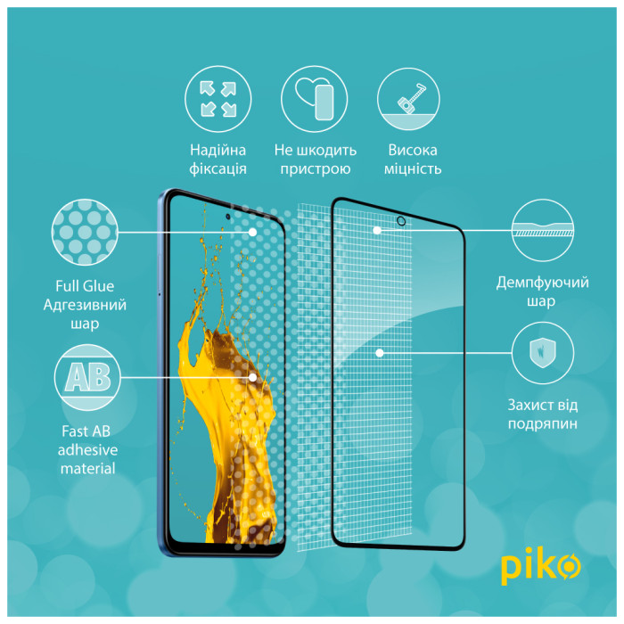 Скло захисне Piko Full Glue Xiaomi Poco X5 Black (1283126567445)