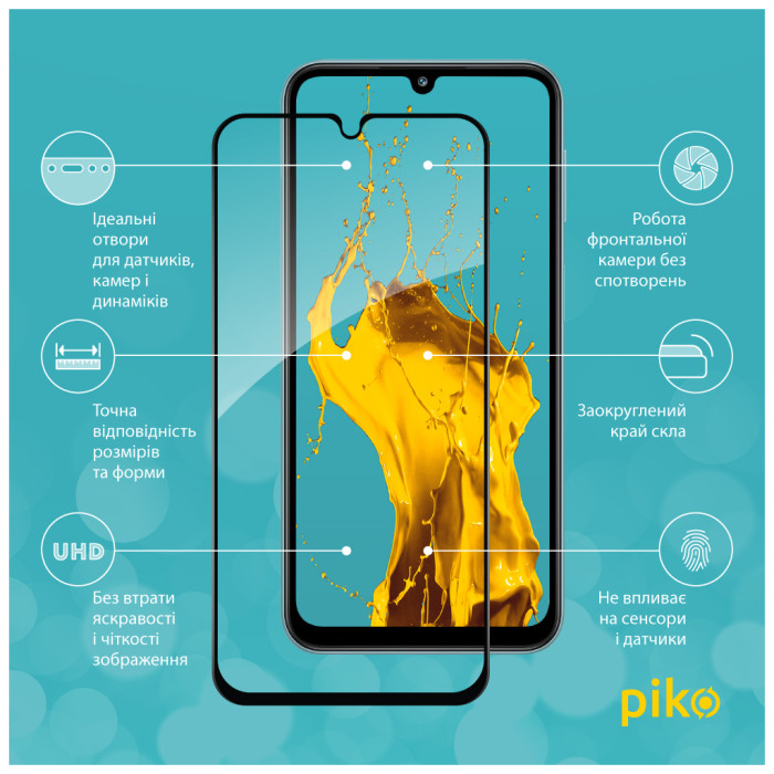 Скло захисне Piko Full Glue Samsung M34 5G Black (1283126575778)