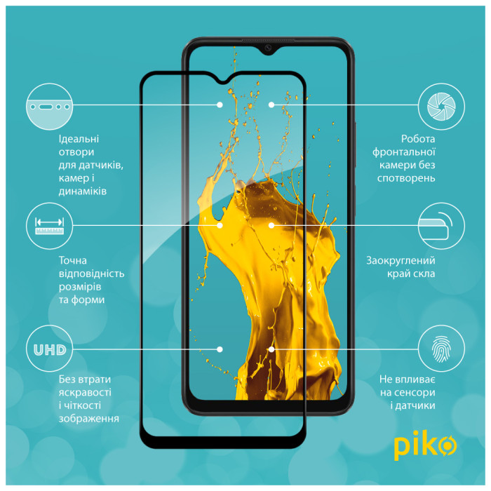 Скло захисне Piko Full Glue Oppo A38 5G Black (1283126582509)