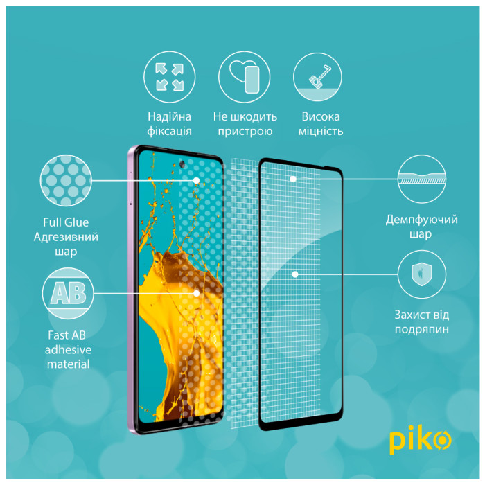 Скло захисне Piko Full Glue MOTO E14 Black (1283126597725)