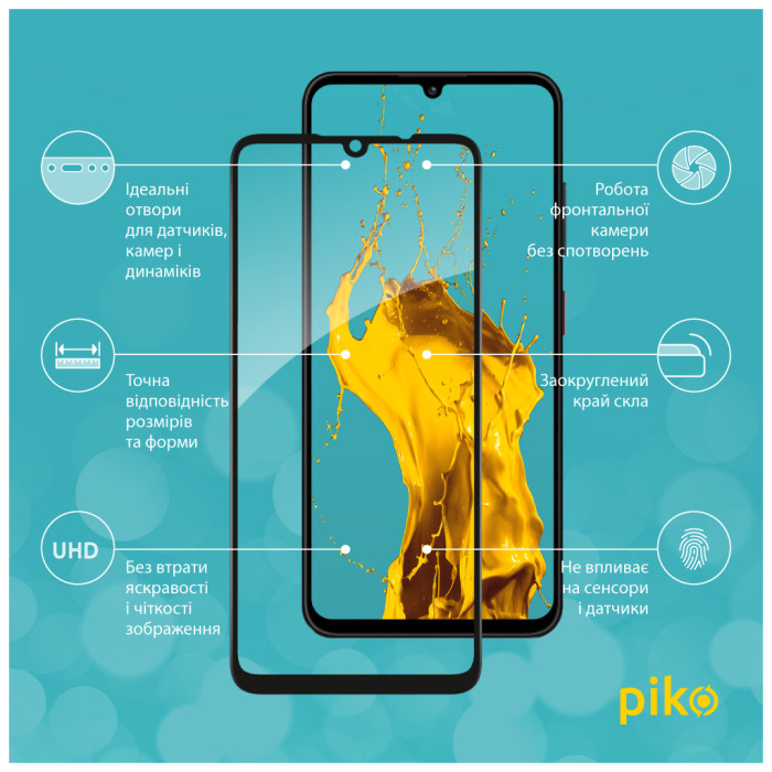 Скло захисне Piko Full Glue ZTE Blade A35 Black (1283126598623)