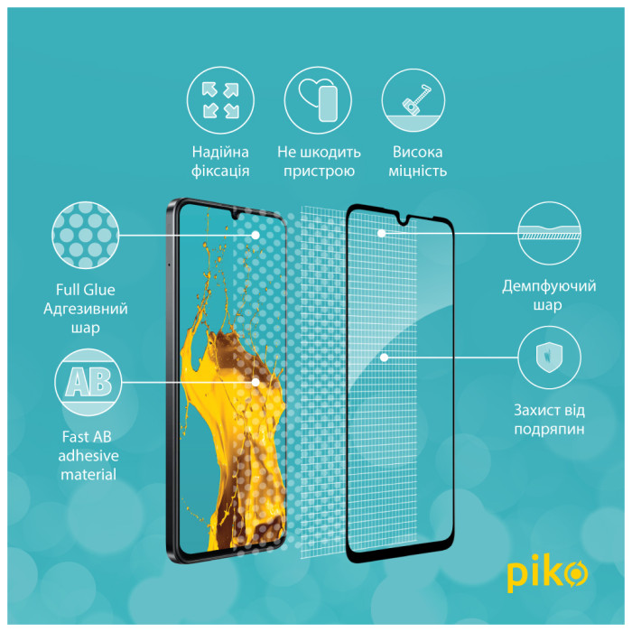 Скло захисне Piko Full Glue Realme Note 60X Black (1283126609039)
