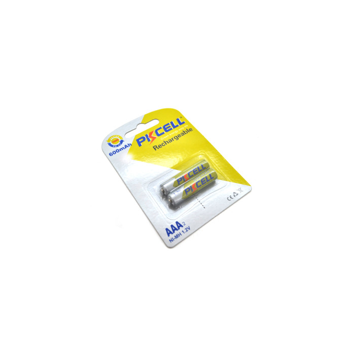 Акумулятор PkCell AAA R03 600mAh 1.2V NiMH Rechargeable Battery, 2шт/бл (PC/AAA600-2BR)