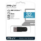 USB флеш накопичувач PNY flash 32GB Attache4 Black USB 2.0 (FD32GATT4-EF)