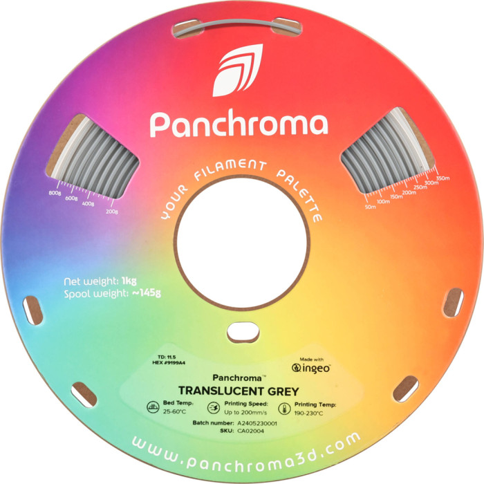 Пластик для 3D-принтера Polymaker PLA PANCHROMA TRANSLUCENT 1,75mm 1kg GREY (CA02004)